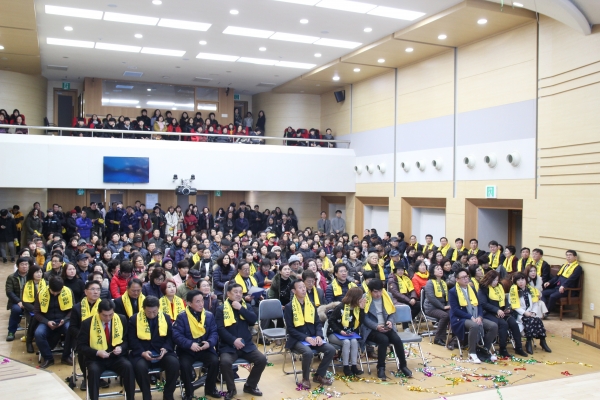 평창 북한선수단 자원봉사 응원단~평창 동계올림픽대회 성공 개최를 응원하며