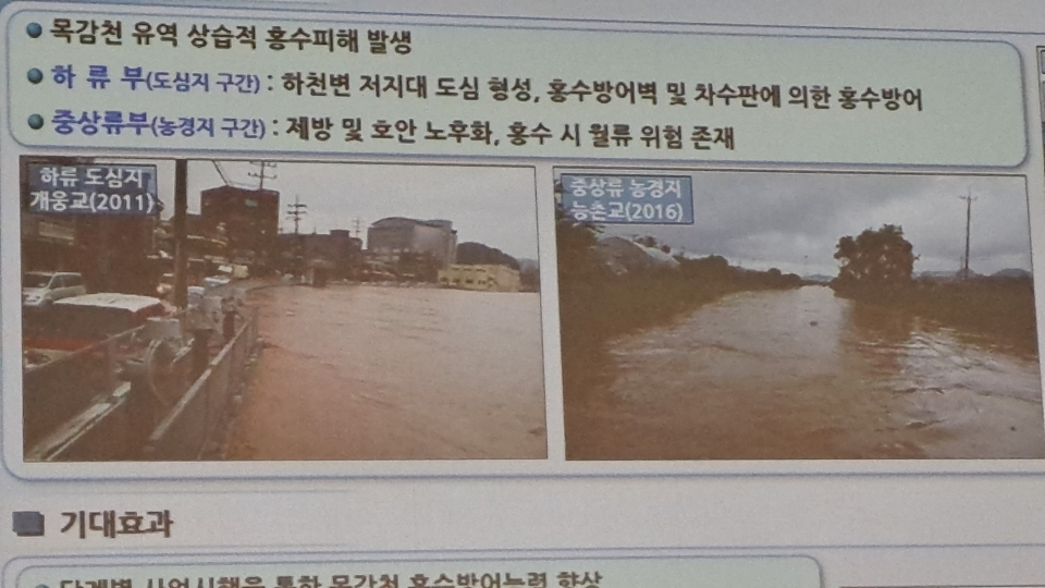목감천 유역 상습적 홍수피해 발생사진